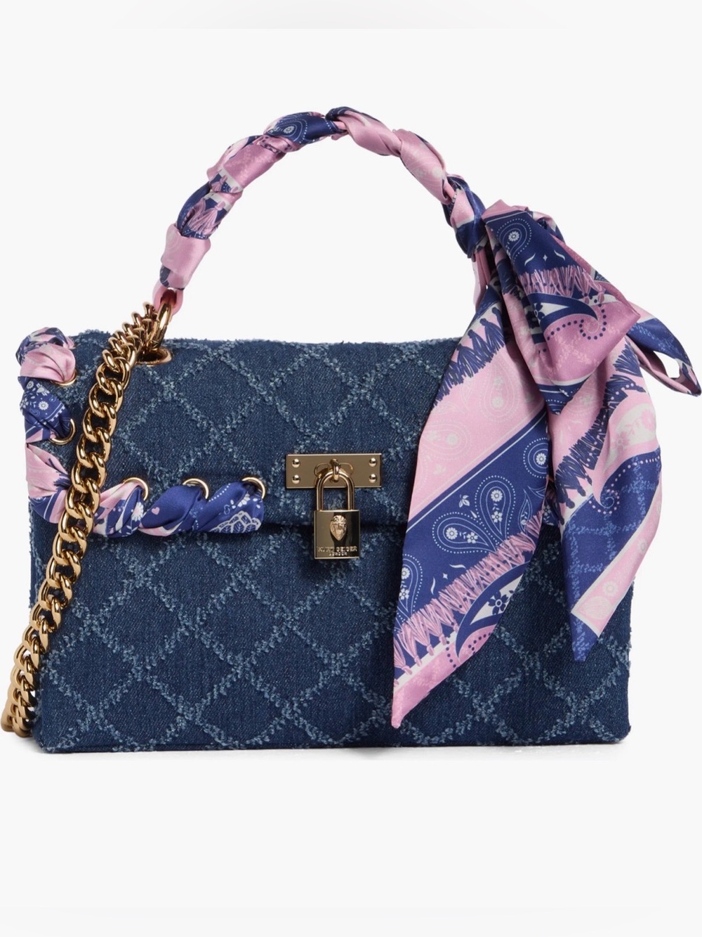 NWOB Kurt Geiger London Brixton Scarf Shoulder Bag 10 1/4" x 7" x 3 1/2"; 4"
